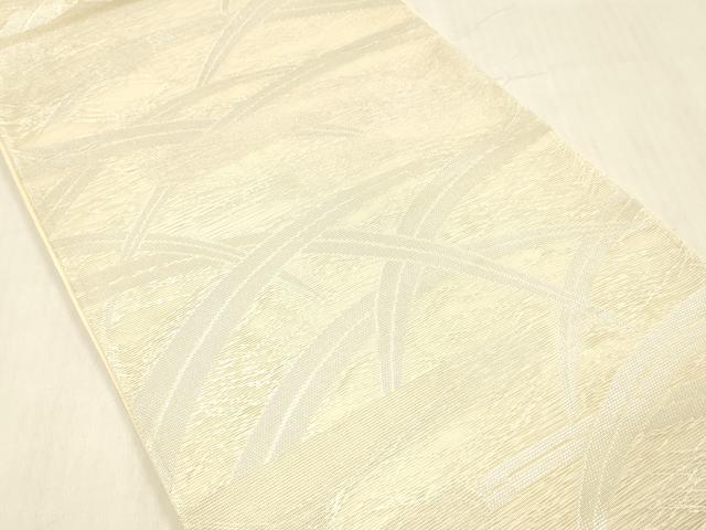 平和屋着物＊夏物 六通柄袋帯 草葉文 銀糸 正絹 逸品 DABC8083cm