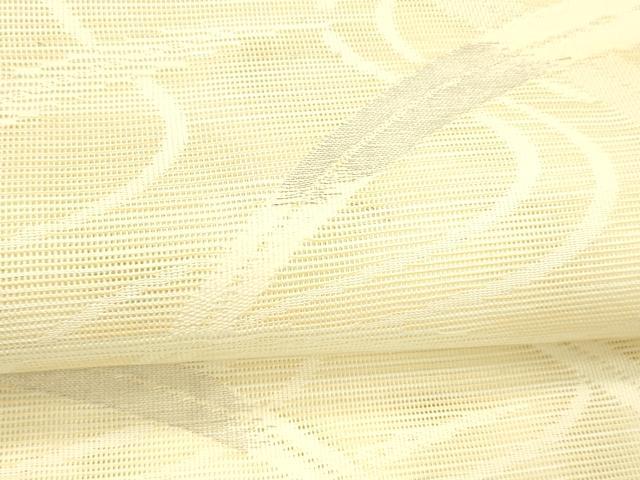 平和屋着物＊夏物 八寸名古屋帯 流水草葉文 銀糸 DABC8092cm