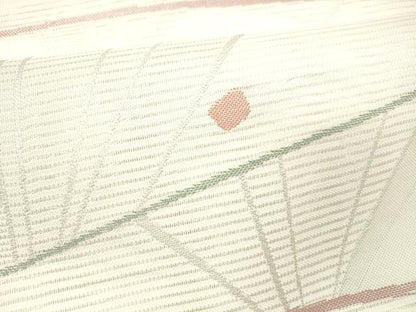 平和屋着物＊夏物 六通柄 京袋帯 抽象文様 銀糸 DABC8095cm