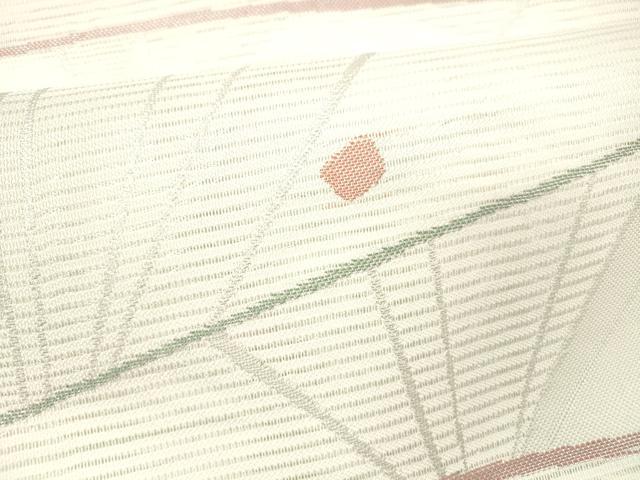 平和屋着物＊夏物 六通柄 京袋帯 抽象文様 銀糸 DABC8095cm
