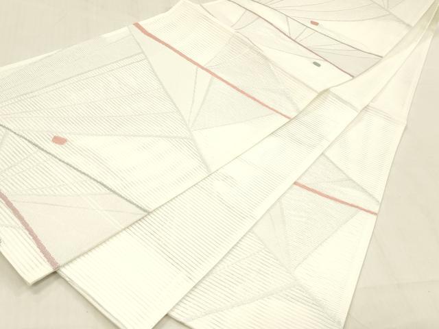 平和屋着物＊夏物 六通柄 京袋帯 抽象文様 銀糸 DABC8095cm