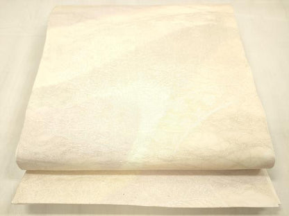 平和屋着物＊夏物 六通柄袋帯 地紙花文 銀糸 正絹 逸品 DABC8100cm