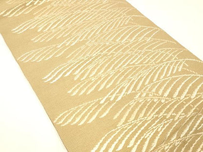 平和屋着物＊夏物 八寸名古屋帯 稲穂 銀糸 正絹 逸品 DABC8101cm