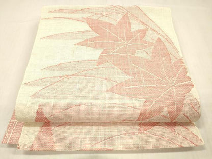 平和屋着物＊夏物 八寸名古屋帯 草葉文 DABC8102cm
