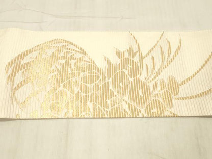 平和屋着物＊夏物 つけ帯 飾花文 金糸 正絹 逸品 DABC8104cm