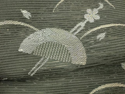 平和屋着物＊夏物 つけ帯 櫛 簪花文 黒地 DABC8105cm