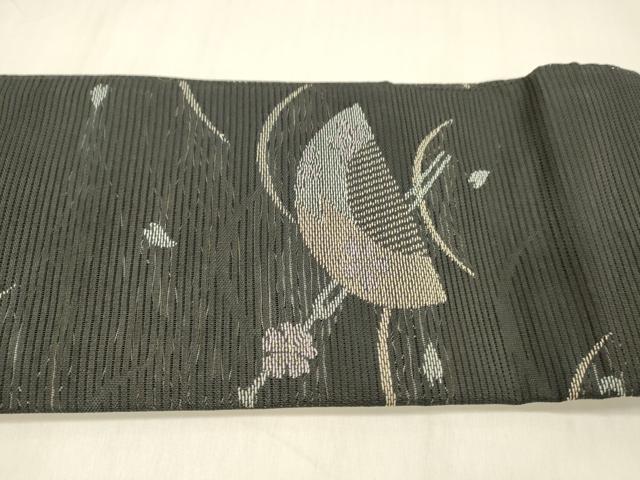 平和屋着物＊夏物 つけ帯 櫛 簪花文 黒地 DABC8105cm