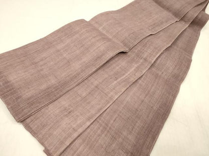 平和屋着物＊夏物 半幅帯 京紫色 麻 逸品 DABC8106cm
