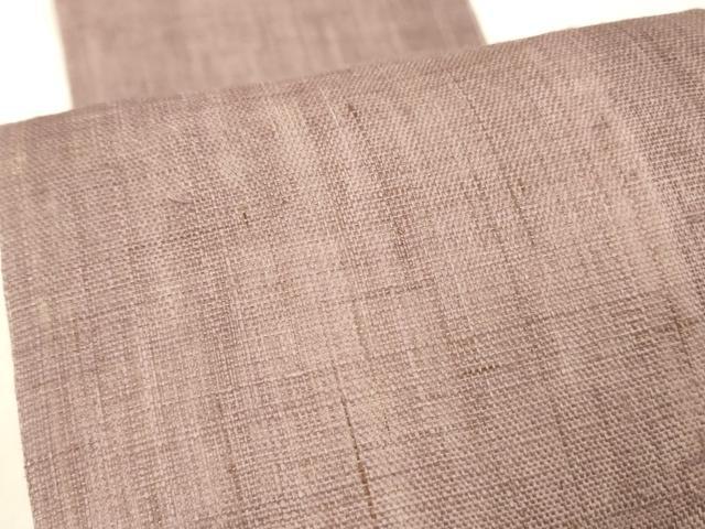平和屋着物＊夏物 半幅帯 京紫色 麻 逸品 DABC8106cm