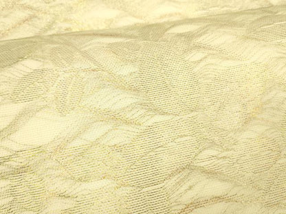 平和屋着物＊夏物 六通柄 本袋帯 草葉文 金糸 正絹 逸品 DABC8107cm