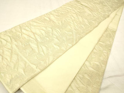 平和屋着物＊夏物 六通柄 本袋帯 草葉文 金糸 正絹 逸品 DABC8107cm