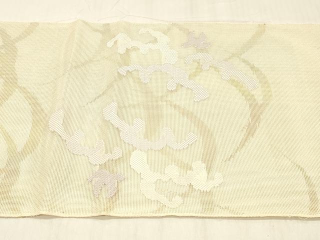 平和屋着物＊夏物 六通柄 本袋帯 立波飛鳥芝文 金糸 正絹 逸品 DABC8114cm
