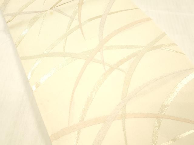 平和屋着物＊夏物 六通柄袋帯 草葉文 金糸 正絹 逸品 DABC8124cm