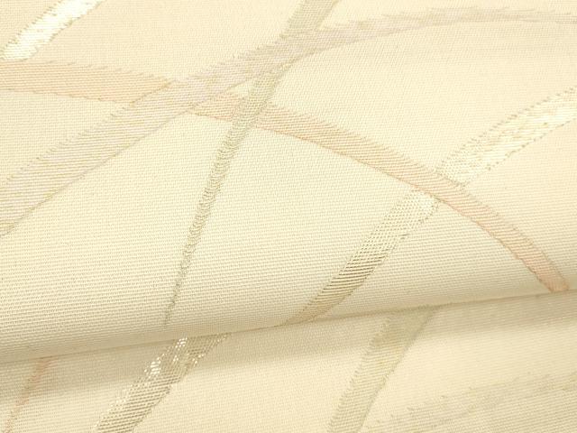 平和屋着物＊夏物 六通柄袋帯 草葉文 金糸 正絹 逸品 DABC8124cm