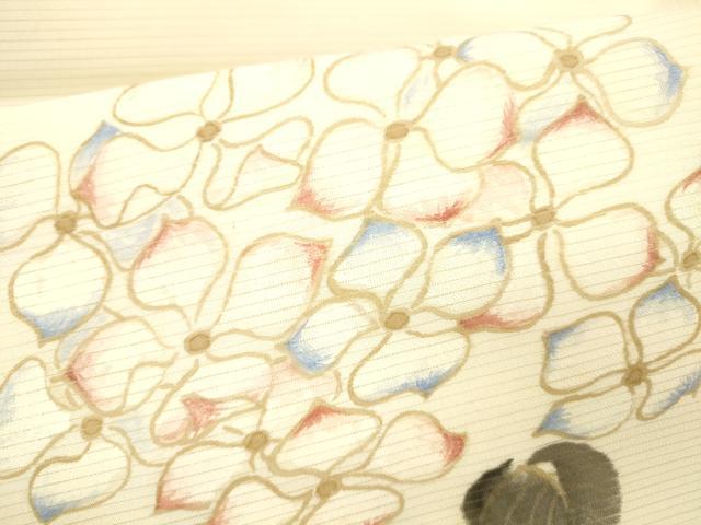 平和屋着物＊夏物　九寸名古屋帯　紫陽花　DABC8129cm