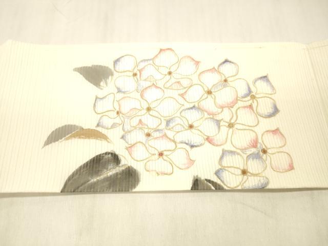 平和屋着物＊夏物　九寸名古屋帯　紫陽花　DABC8129cm