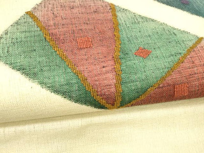 平和屋着物＊夏物 九寸名古屋帯 抽象文様 正絹 逸品 DABC8133cm