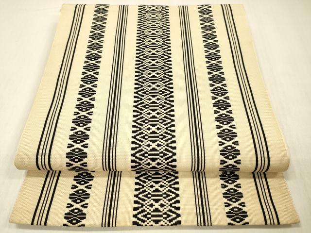 平和屋着物＊夏物　本場筑前博多織　八寸名古屋帯　紗献上　正絹　逸品　DABC8135cm