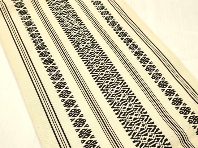 平和屋着物＊夏物　本場筑前博多織　八寸名古屋帯　紗献上　正絹　逸品　DABC8135cm