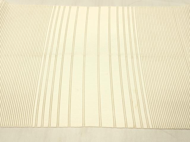 平和屋着物＊夏物 絽綴れ 八寸名古屋帯 横段文 肌色 正絹 逸品 DABC8139cm