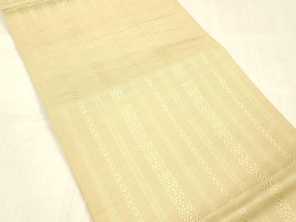 平和屋着物●本場筑前博多織 八寸名古屋帯 献上 飴色 正絹 逸品 DABC8150cm