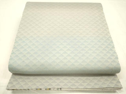 平和屋着物●両面　六通柄袋帯　間道　鱗文　正絹　逸品　DABC8153cm
