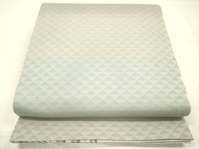 平和屋着物●両面　六通柄袋帯　間道　鱗文　正絹　逸品　DABC8153cm