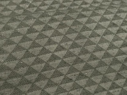 平和屋着物●両面　六通柄袋帯　紬地　松葉文　鱗文　黒地　金糸　正絹　逸品　DABC8154cm