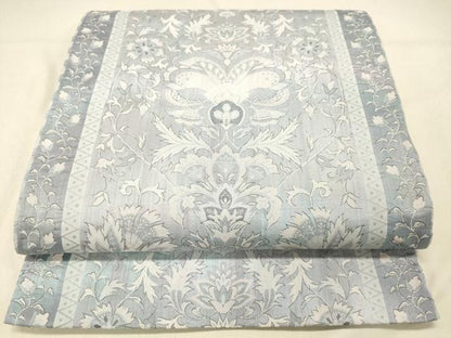 平和屋着物●六通柄袋帯 更紗花文 正絹 逸品 DABC8163cm