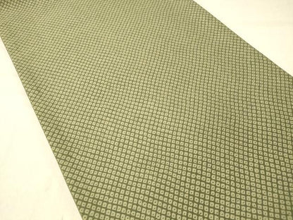平和屋着物●全通柄袋帯 唐織 鹿の子文 金彩 正絹 逸品 DABC8164cm