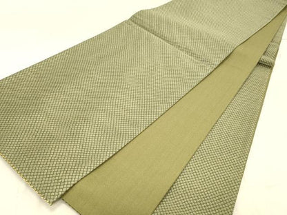 平和屋着物●全通柄袋帯 唐織 鹿の子文 金彩 正絹 逸品 DABC8164cm