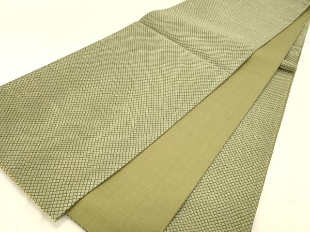 平和屋着物●全通柄袋帯 唐織 鹿の子文 金彩 正絹 逸品 DABC8164cm