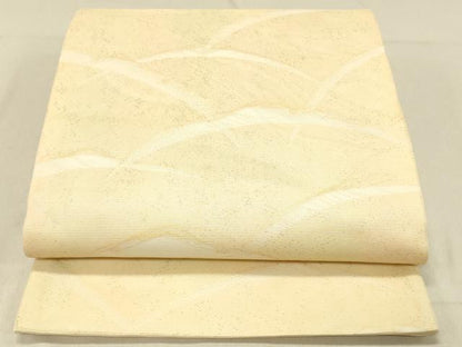 平和屋着物＊夏物 六通柄袋帯 雪芝文 金糸 正絹 逸品 DABC8167cm