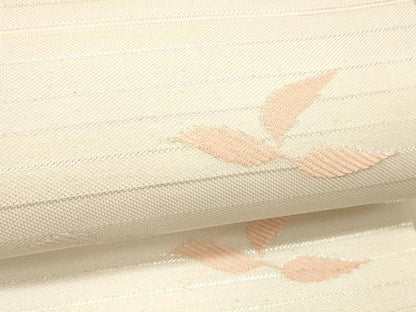 平和屋着物＊夏物 六通柄 京袋帯 唐織 草葉文 銀糸 DABC8174cm
