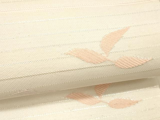 平和屋着物＊夏物 六通柄 京袋帯 唐織 草葉文 銀糸 DABC8174cm