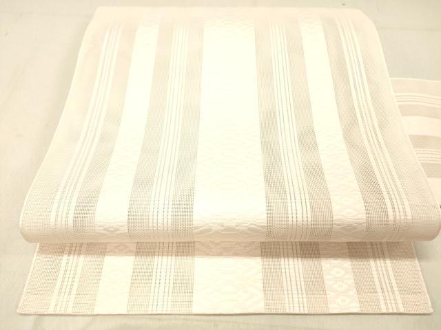 平和屋着物＊夏物　博多織　八寸名古屋帯　献上　珊瑚色　DABC8176cm