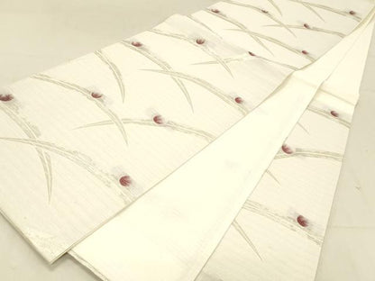 平和屋着物＊夏物 六通柄袋帯 露草文 銀糸 DABC8178cm