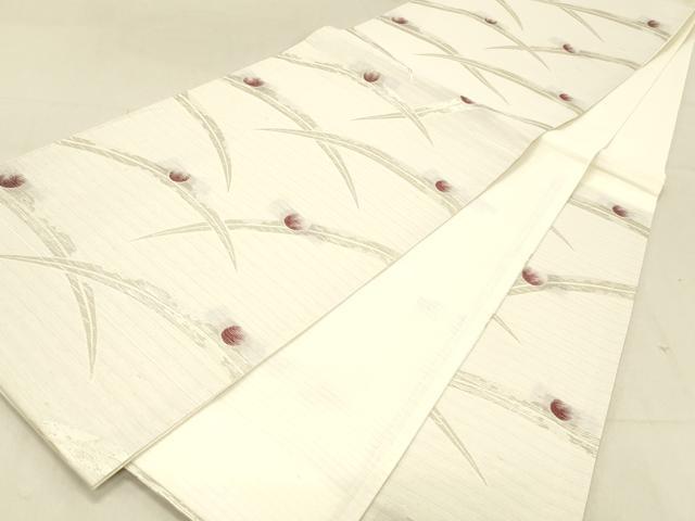 平和屋着物＊夏物 六通柄袋帯 露草文 銀糸 DABC8178cm