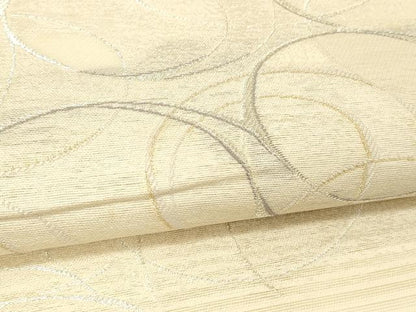 平和屋着物＊夏物　太鼓柄袋帯　丸文　金銀糸　正絹　逸品　DABC8180cm