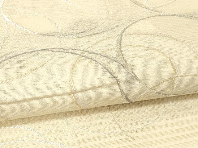 平和屋着物＊夏物　太鼓柄袋帯　丸文　金銀糸　正絹　逸品　DABC8180cm