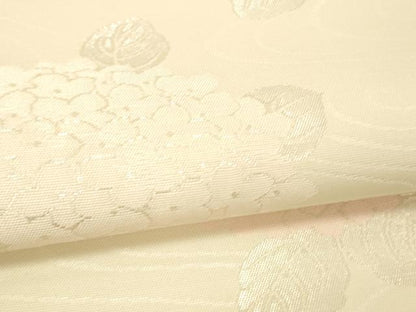 平和屋着物＊夏物 六通柄袋帯 流水紫陽花 銀糸 正絹 逸品 DABC8181cm