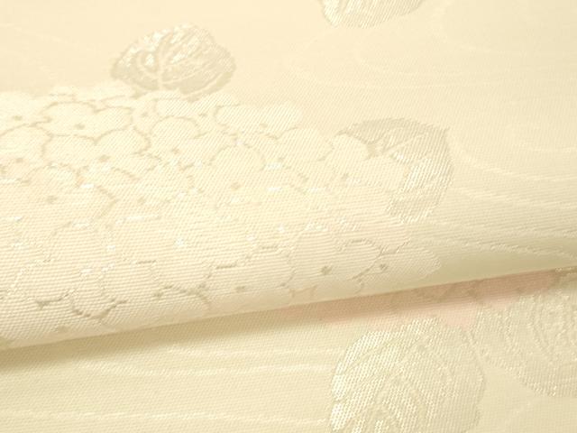 平和屋着物＊夏物 六通柄袋帯 流水紫陽花 銀糸 正絹 逸品 DABC8181cm