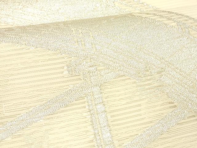 平和屋着物＊夏物 六通柄袋帯 渡橋文 銀糸 正絹 逸品 DABC8182cm