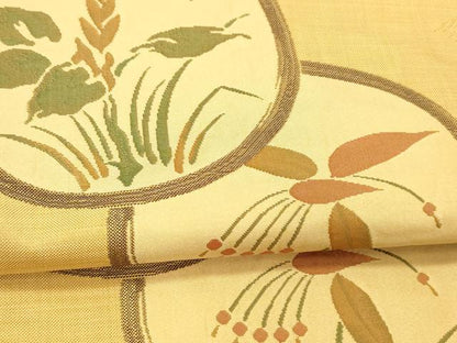 平和屋着物●名門木屋太　今河織物　六通柄袋帯　草花文　正絹　逸品　DABC8187cm