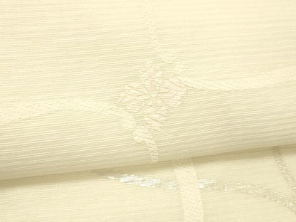平和屋着物＊夏物 九寸名古屋帯 唐織 舞花文 銀糸 正絹 逸品 DABC8189cm