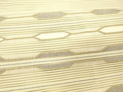 平和屋着物＊夏物 絽綴れ 八寸名古屋帯 横段文 金銀糸 正絹 逸品 DABC8191cm