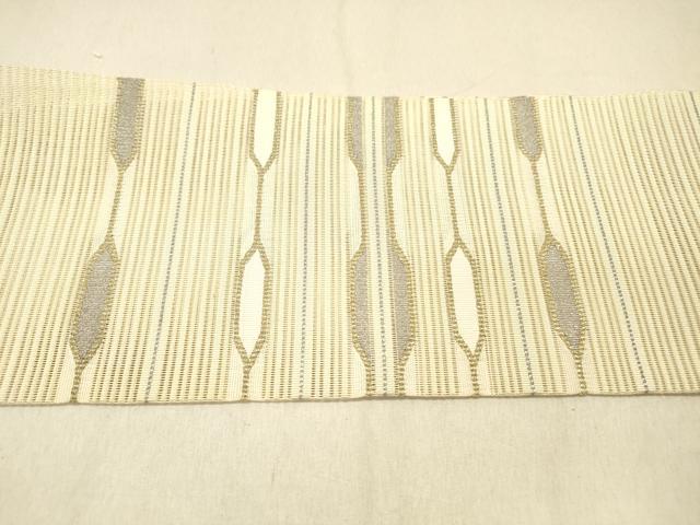 平和屋着物＊夏物　名古屋帯　帯反物　絽綴れ　丸鳥　金銀糸　逸品　未使用　DABA7723zzz 平和屋2□夏物 名古屋帯 帯反物 絽綴れ 横段文 金銀糸 逸品