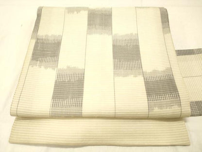 平和屋着物＊夏物 九寸名古屋帯 抽象文様 正絹 逸品 DABC8192cm