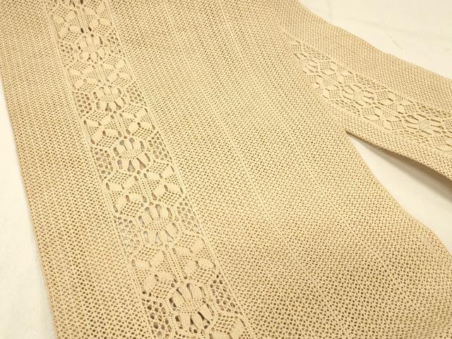 平和屋着物＊夏物 八寸名古屋帯 リボン織 花間道 伽羅色 DABC8193cm