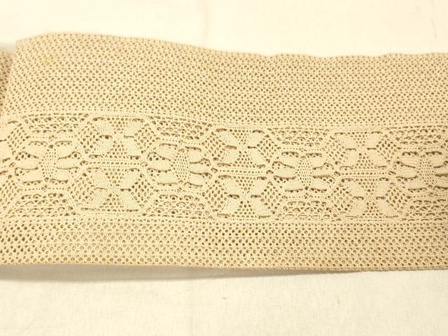 平和屋着物＊夏物 八寸名古屋帯 リボン織 花間道 伽羅色 DABC8193cm